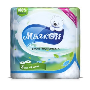 Екатеринбург — Туалетная бумага  «Мягкоff» белая оптом.