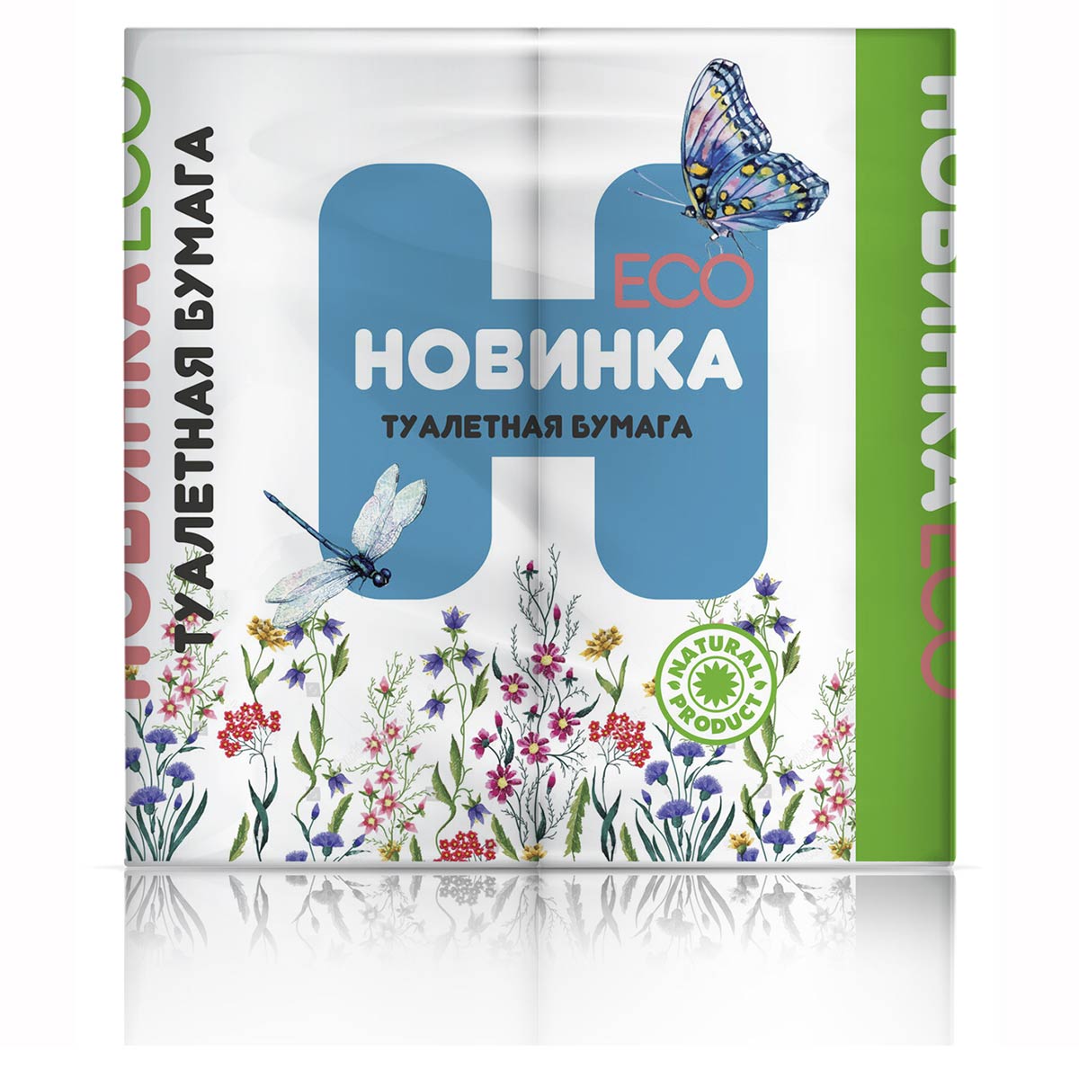 Екатеринбург — Туалетная бумага  «Новинка ЭКО» 4Р 2 слоя белая оптом.
